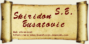 Spiridon Bušatović vizit kartica